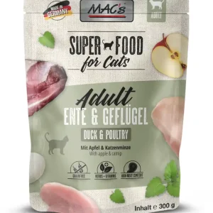 MAC´s CAT Ente & Geflügel Pouchbeutel 300 Gramm Katzennassfutter Abverkauf